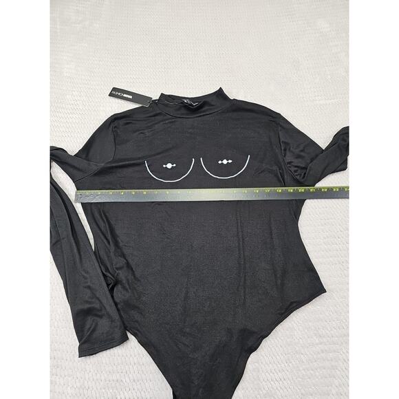 Fashion Nova Bodysuit Womens 3X Ditch Your Bra Mock Neck - Picture 3 of 8